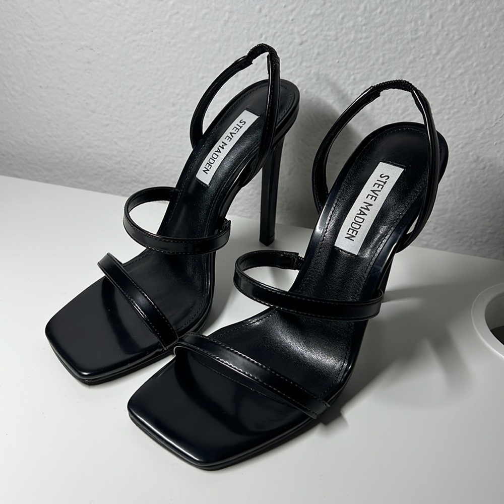 Steve Madden Black Heel Sandals